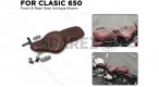 For Royal Enfield Classic 650 Genuine Leather Front and Rear Seat Antique Brown - SPAREZO
